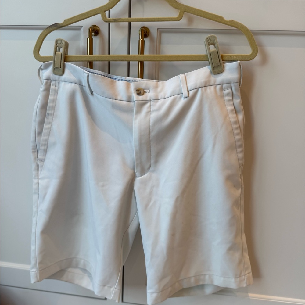 Peter Millar Classic White Performance Golf Shorts